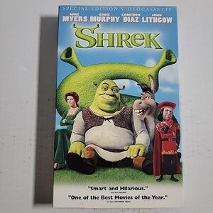 SHREK 2001 Animated Movie VHS Special Edition Large Case Big Box - NO MOLD